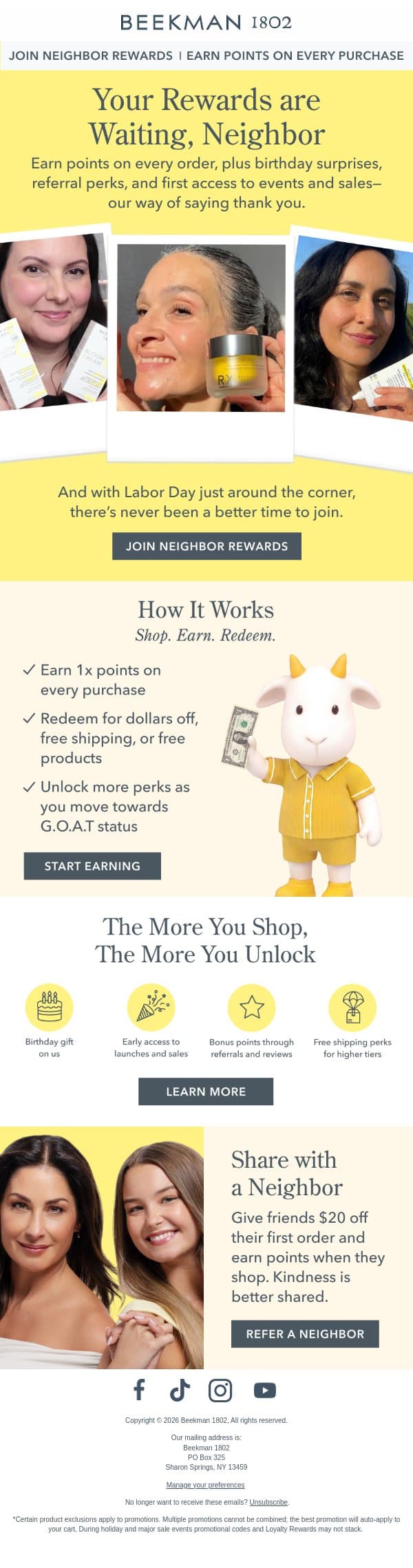 The Kindest Way to Save đź’› email from Beekman 1802 (small-batch segment) screenshot