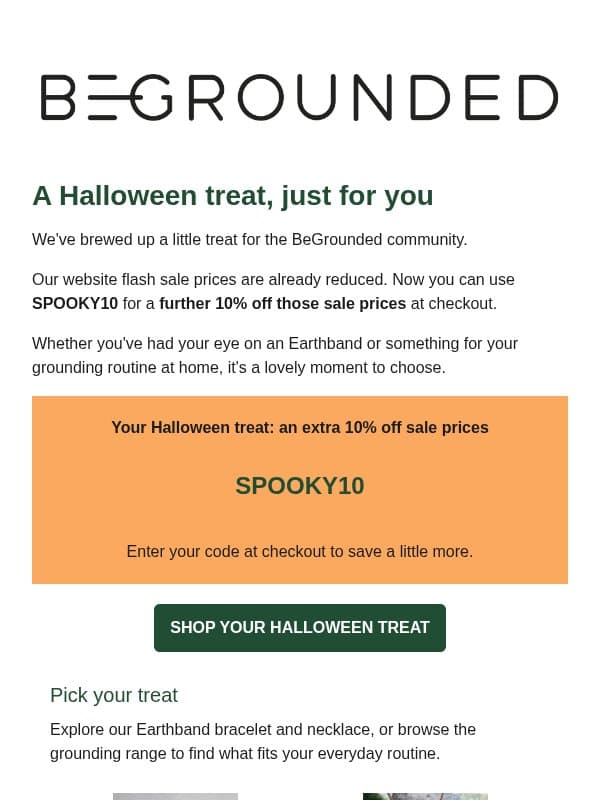 π» Weβve brewed up a flash sale for you email from BeGrounded