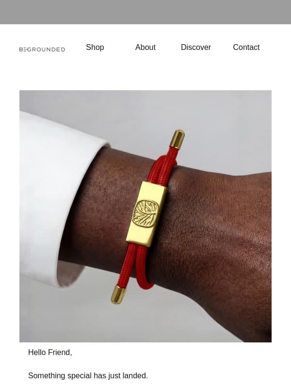 New: Red & Gold Classic EarthBand + 12% off email from BeGrounded