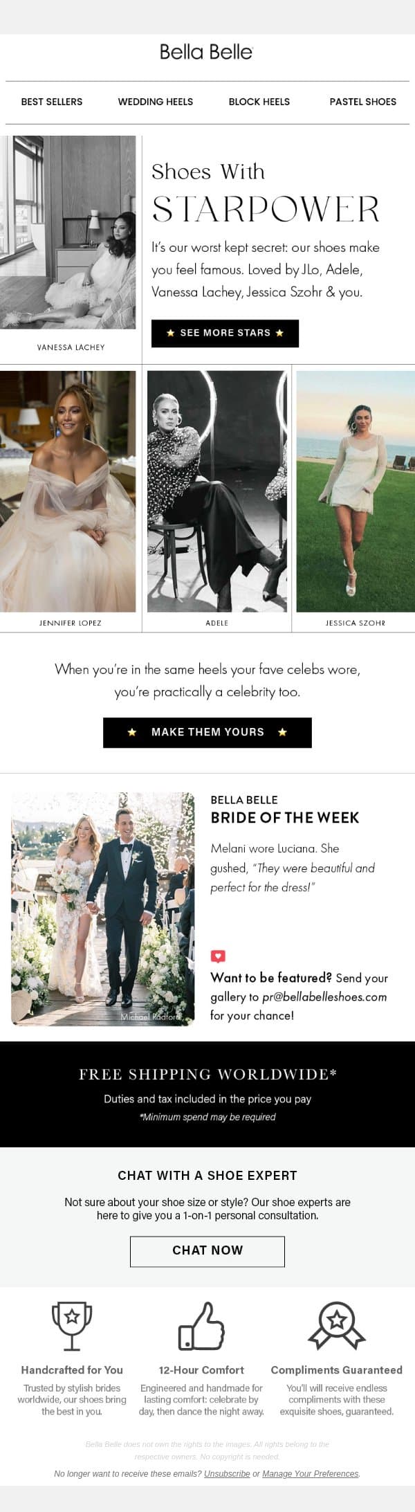 They’re ✨JLo✨ approved email from Bella Belle Shoes screenshot