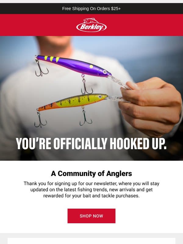 Welcome To The Berkley® Family! email from Berkley Fishing