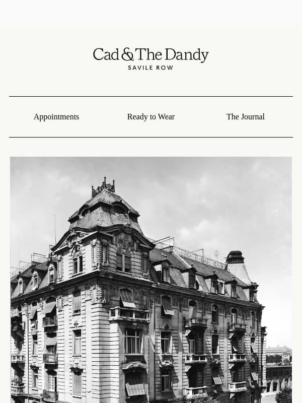 Zurich Trunk Show, 15-16 September email from Bespoke Atelier (example: Cad & The Dandy)