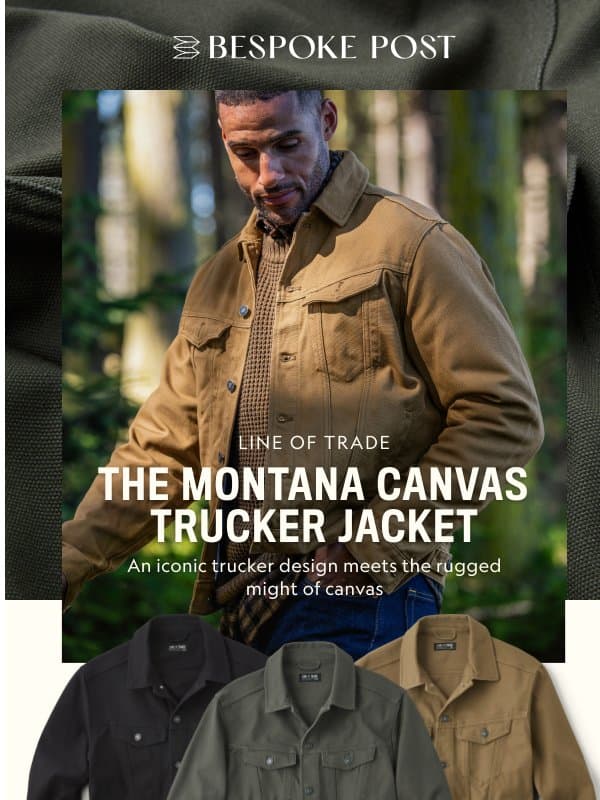 Iconic Trucker Meets Mighty Canvas email from Bespoke Post
