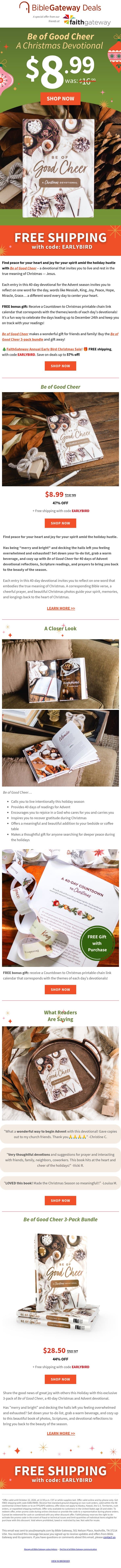 Experience Advent like never before with this special devotional 🌟 email from Bible Gateway screenshot