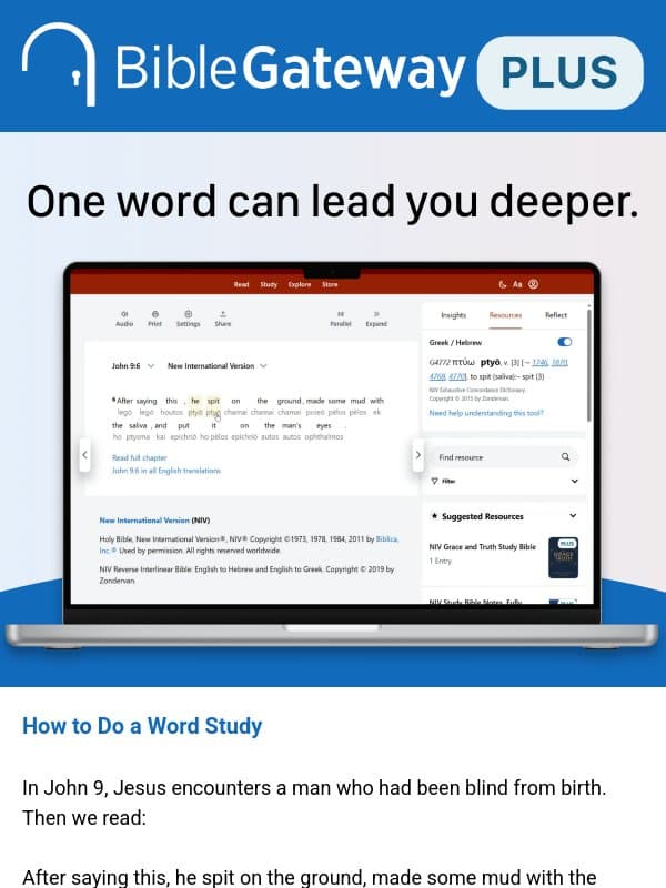 What does that word actually mean? email from Bible Gateway