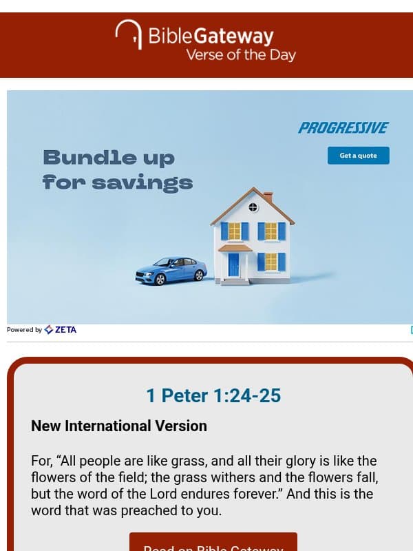 Verse of the Day - October 28, 2026 email from Bible Gateway
