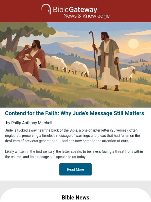 Why Jude’s Message Still Matters email from Bible Gateway