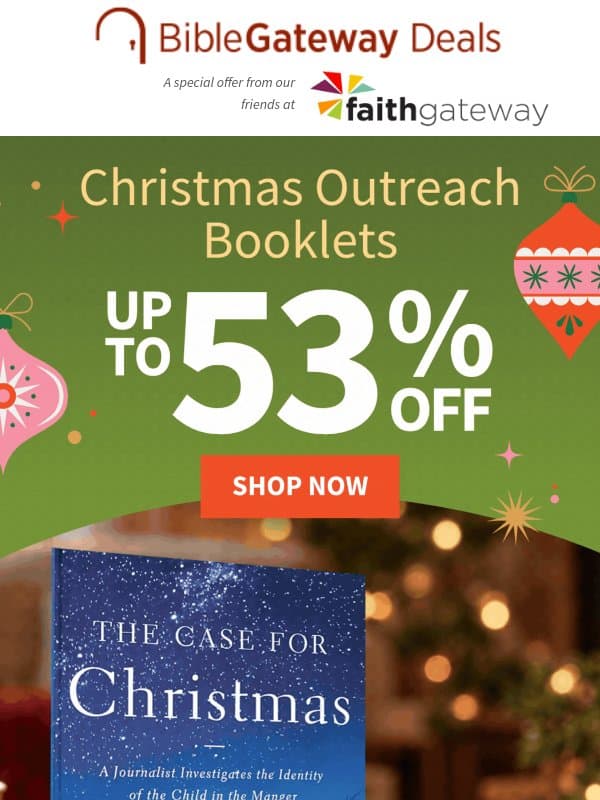 Share your faith with Christmas outreach booklets 📚🎄 email from Bible Gateway