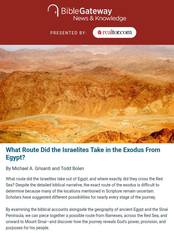 Mapping One of the Bible's Greatest Journeys email from Bible Gateway