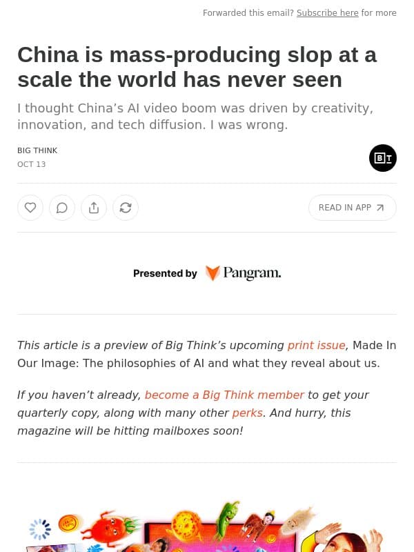 China is mass-producing slop at a scale the world has never seen email from Big Think