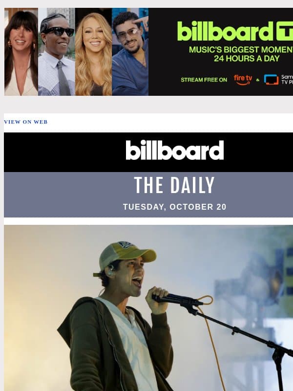 Dominic Fike, Ashe, Bruno Mars & More: Highlights of This Week's Billboard Charts email from Billboard