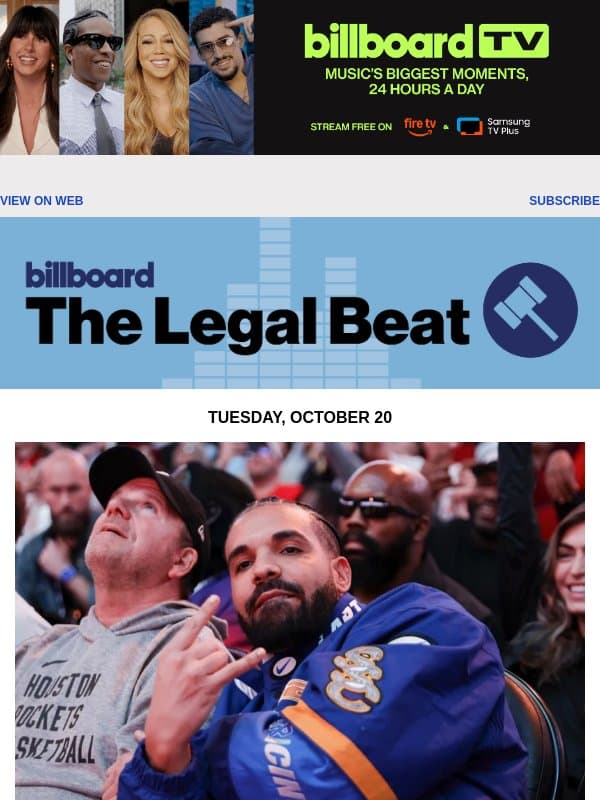 Legal Beat: Drake, SCOTUS, Mariah Carey email from Billboard