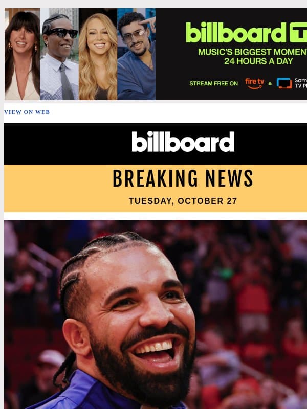 Drake Lawsuit Over 'Janice STFU' Dropped By Accuser Less Than Two Weeks Later email from Billboard
