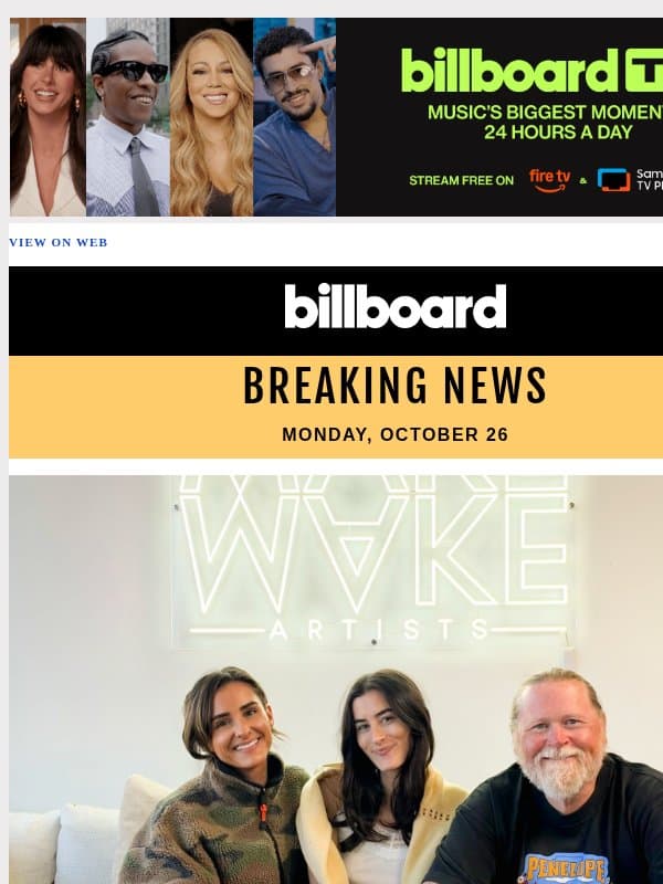 Stella Lefty Signs With Make Wake Artists email from Billboard