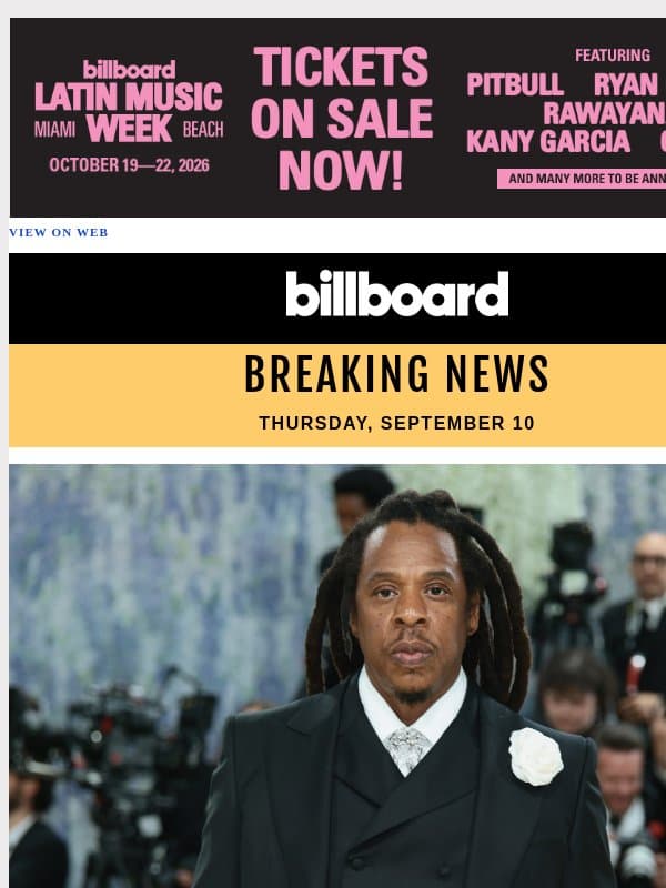 Jay-Z Lawsuit Over Rape Claim Dismissed by Appeals Court email from Billboard