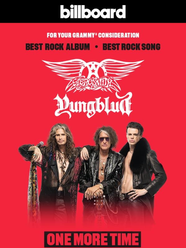 FOR YOUR GRAMMY® CONSIDERATION: Aerosmith & Yungblud - 'One More Time' email from Billboard