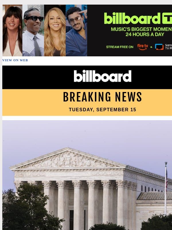 Songwriter Asks Supreme Court to Let Global Copyright Termination Ruling Stand email from Billboard