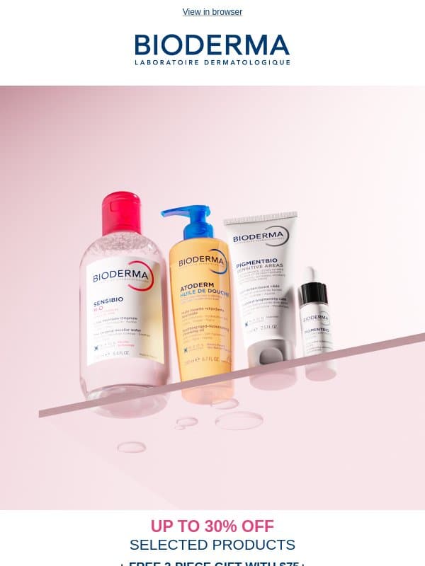 Flash Sale: up to 30% off selected products⚡ email from Bioderma