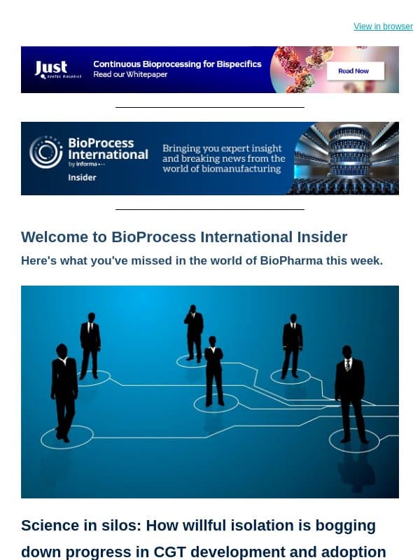 Fed-Batch or Continuous, Build or Buy, Trick or Treat email from BioProcess International