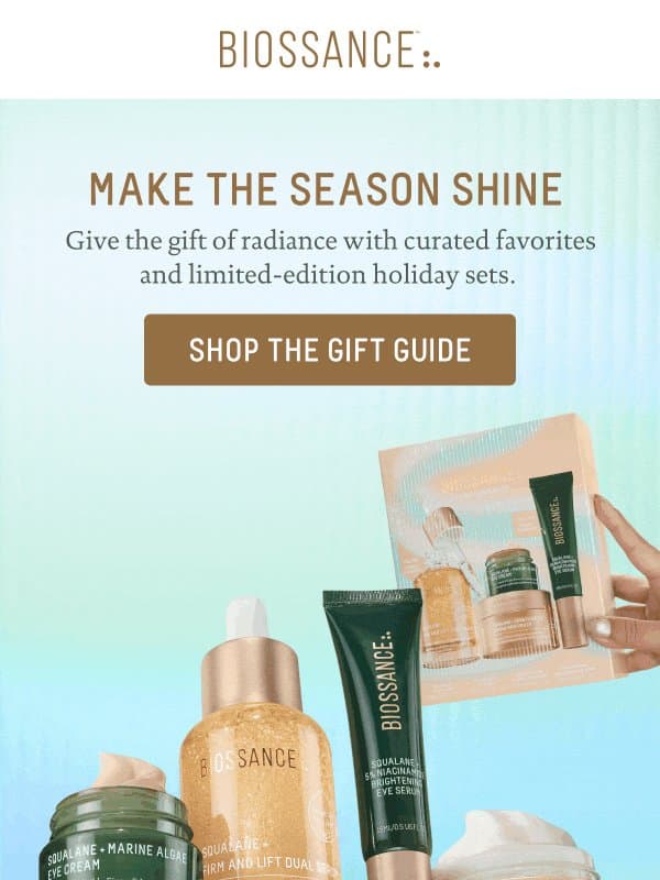 The gifts they actually want 👀 email from Biossance