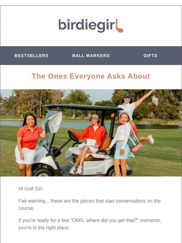 It happens every round email from Birdie Girl Golf