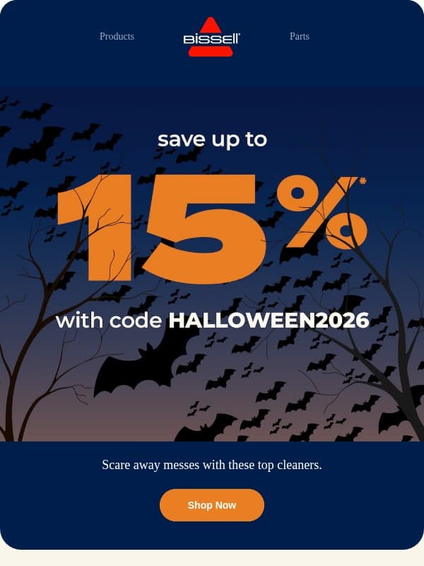 Get Ready for Spooktacular Deals! 🎃 email from Bissell