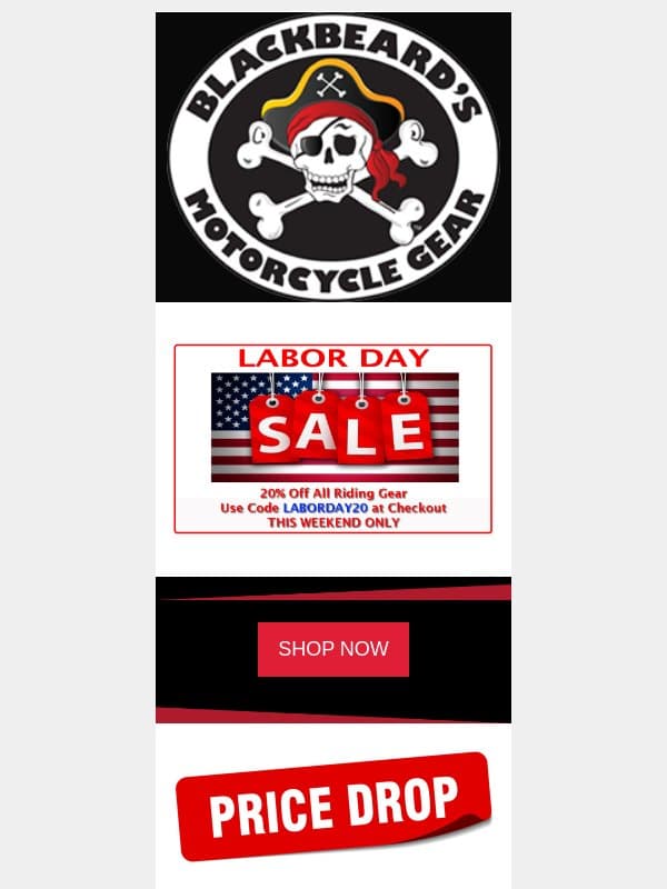 🚨Last Chance for 20% Off!🚨 email from Blackbeard's Gear
