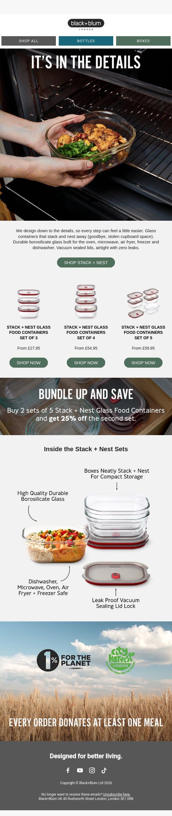 Make more of your kitchen storage email from Black+Blum screenshot