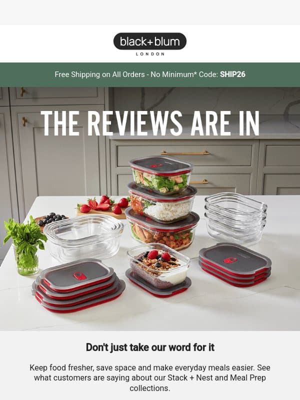 Rated five stars for a reason email from Black+Blum