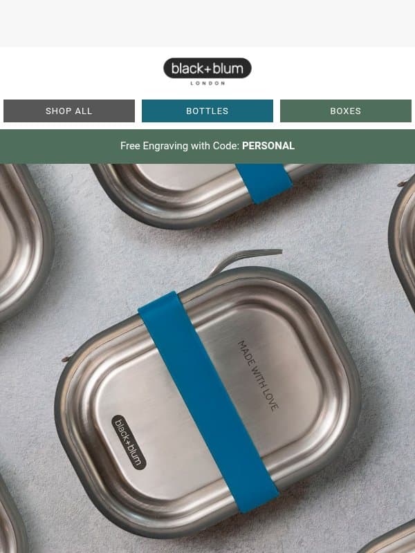 Your last chance for free engraving email from Black+Blum