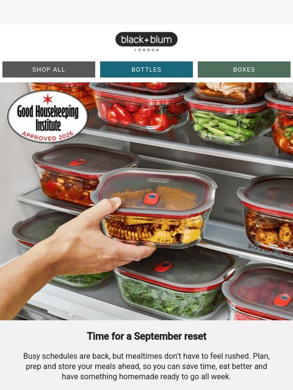 An easier week starts here email from Black+Blum