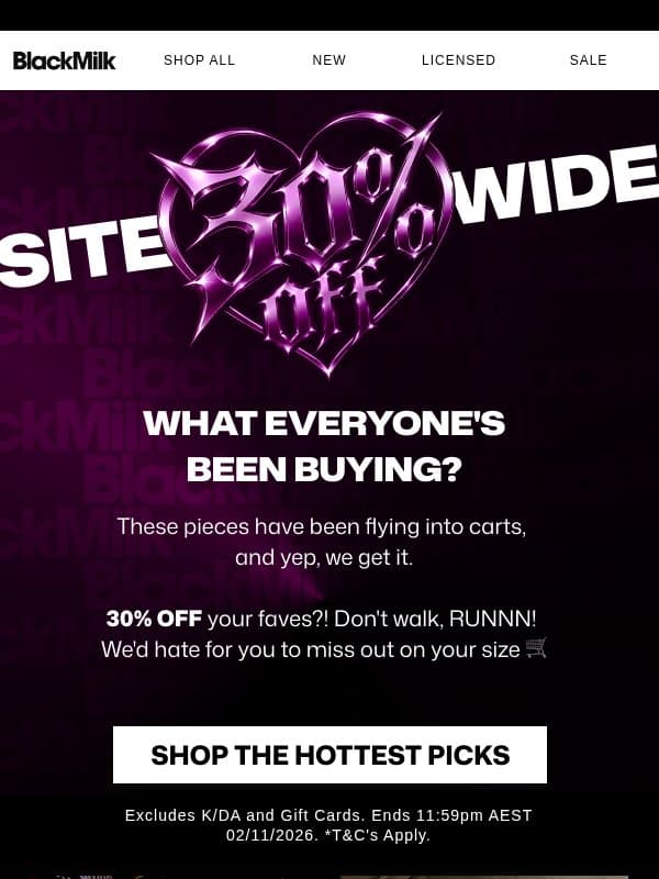 BLACK FRIDAY'S HOTTEST PICKS!🔥 email from BlackMilk Clothing