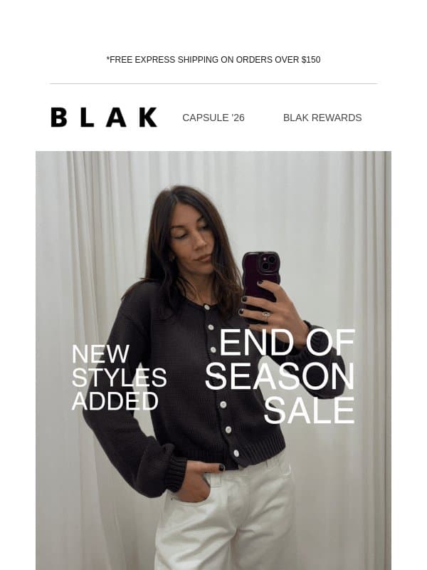 Sale: New Styles Added π email from Blak