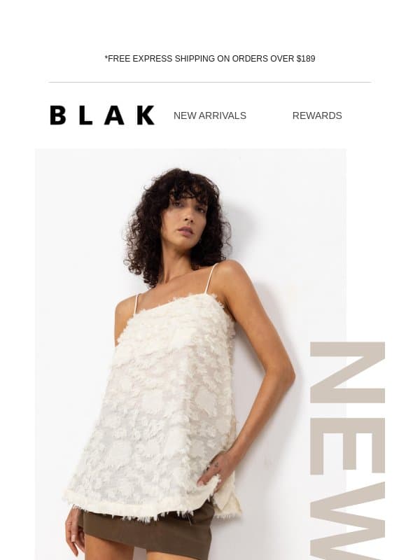 It's Here π€ New Pre-Spring Arrivals email from Blak