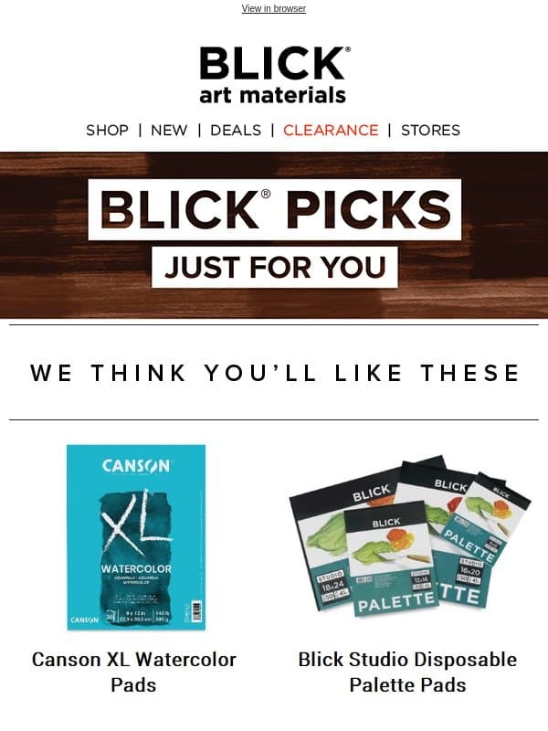 Crisp Air, Fresh Supplies 🍁 email from Blick Art Materials