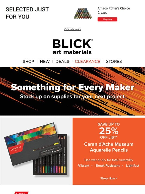 Your Next Creative Project ➡️ email from Blick Art Materials