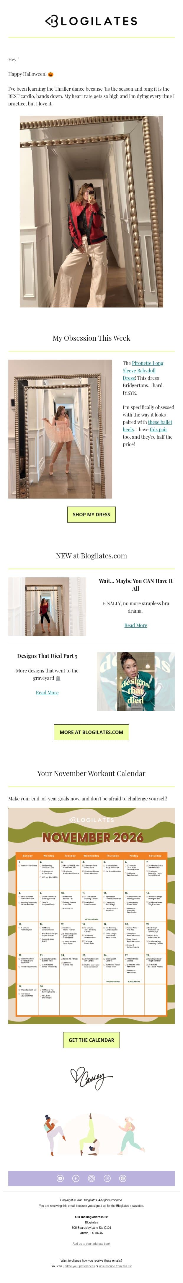 Wait...maybe you CAN have it all. email from Blogilates screenshot
