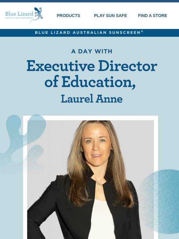 Our Education Director's SPF favorites 💙 email from Blue Lizard