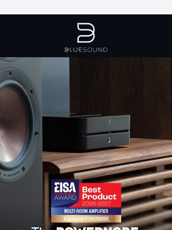 POWERNODE Earns EISA Honors email from Bluesound
