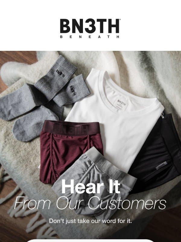 βββββ Don't Just Take Our Word for It email from BN3TH