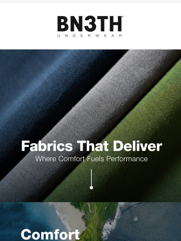 Experience Ultimate Comfort email from BN3TH