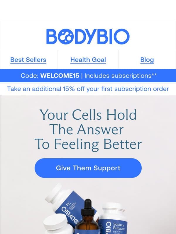 Brain fog? Fatigue? Let’s talk cells 🧠 email from Body Bio