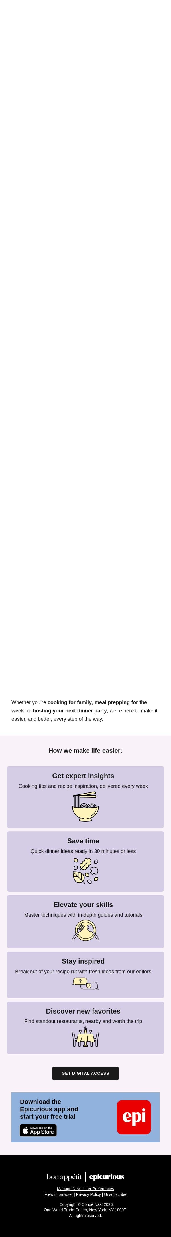 Don’t miss unlimited access for just $3/month email from Bon Appétit screenshot