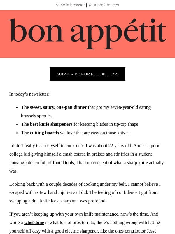 The best knife sharpeners for keeping blades sharp and safe email from Bon Appétit