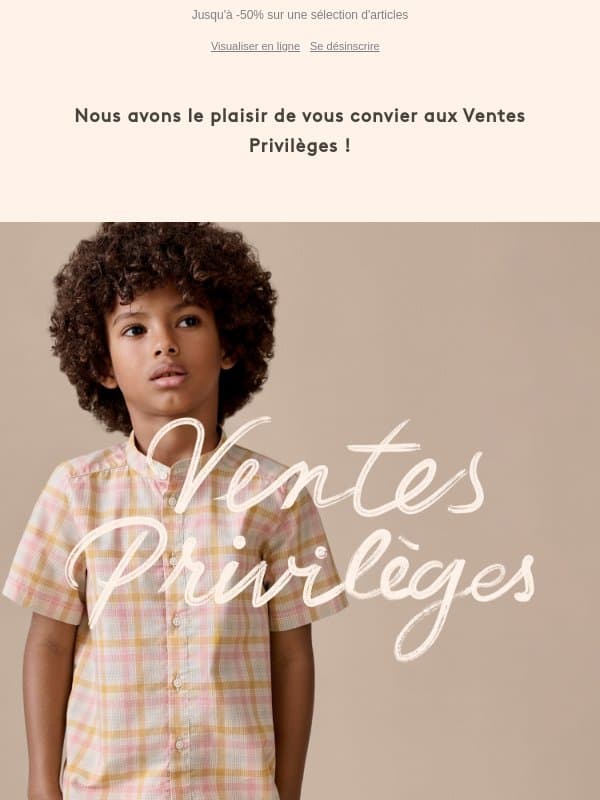 Les Ventes Privilèges sont arrivées ! 🍒 email from Bonpoint