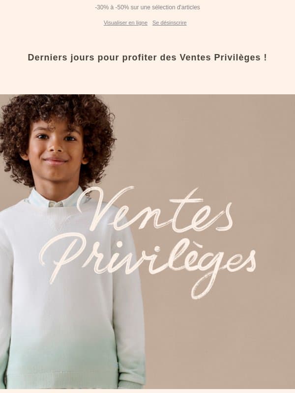 Journées privilèges : profitez des derniers jours 🍒 email from Bonpoint
