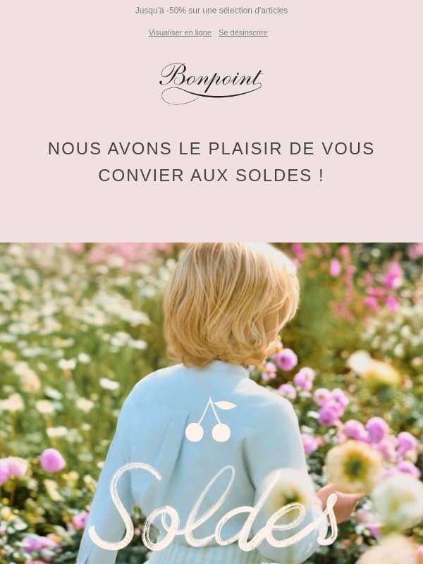 Les soldes d'été sont là ! 🍒 email from Bonpoint