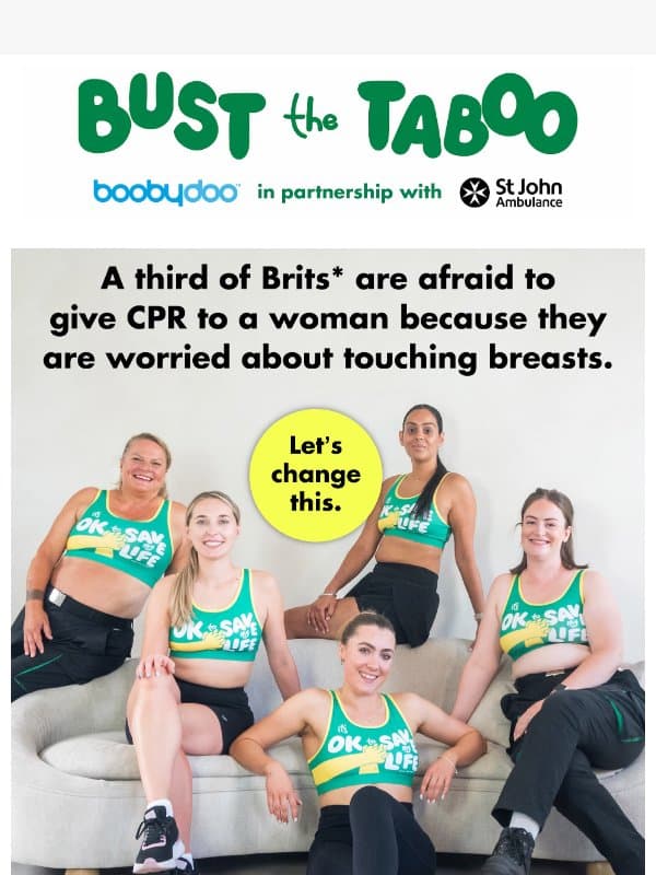 The bra that could save your life 💚 email from Boobydoo