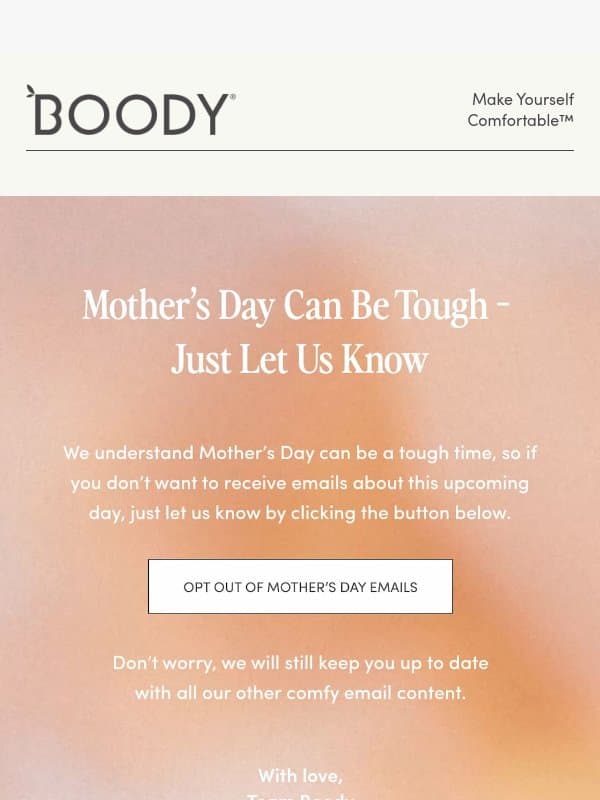 Adam, Choose Which Emails You Receive email from Boody