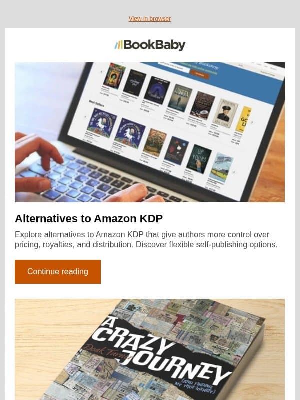 Alternatives to Amazon KDP email from BookBaby